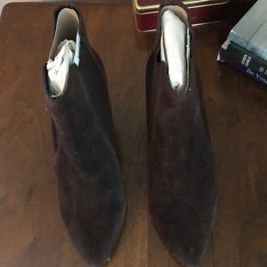 Charles by Charles Davis - brown suede booties